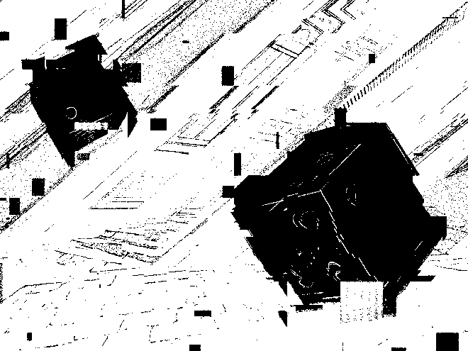 Drawing by Viktoriia Shcherbak of dice.