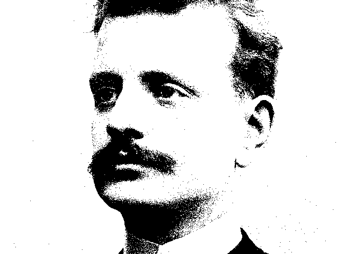 Portrait of a young Jean Sibelius.